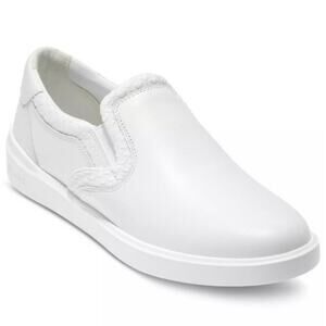 Cole Haan Grand Crosscourt Leather Slip-On White Minimalist Casual Shoe 5.5